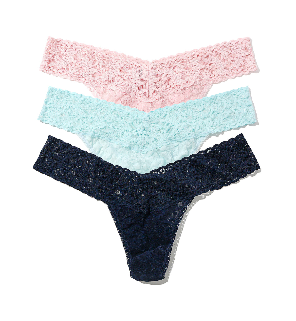 Hanky Panky 3-PACK Signature Lace Low Rise Thong (49113PK),BNCP - BNCP,One Size
