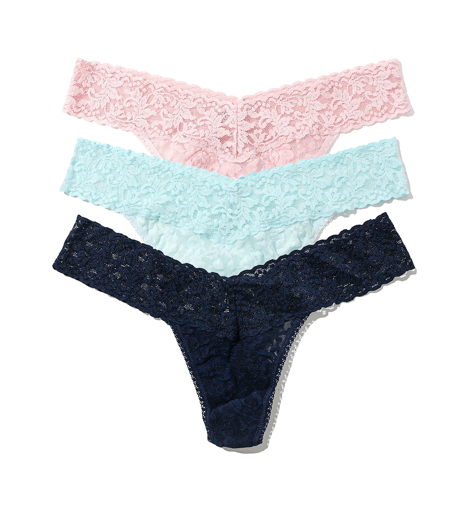 Hanky Panky 3-PACK Signature Lace Low Rise Thong (49113PK),BNCP - BNCP,One Size
