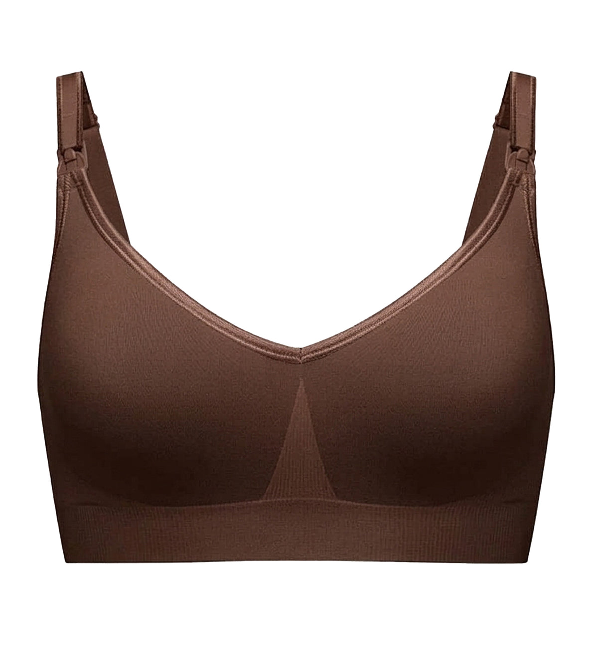 BRAVADO! DESIGNS Body Silk Seamless Nursing Bra (1401VBA),Small,Chocolate - Chocolate,Small