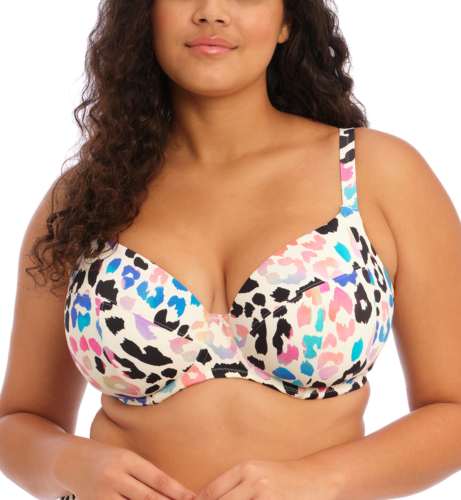 Elomi Party Bay Plunge Underwire Bikini Top (ES801402),34G,Multi - Multi,34G