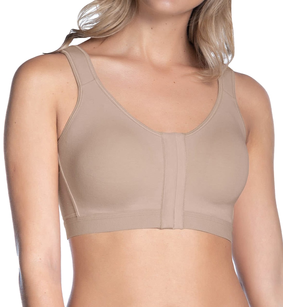 Leading Lady Wirefree Lace Trim Comfort Softcup Bra (5072)- Whisky
