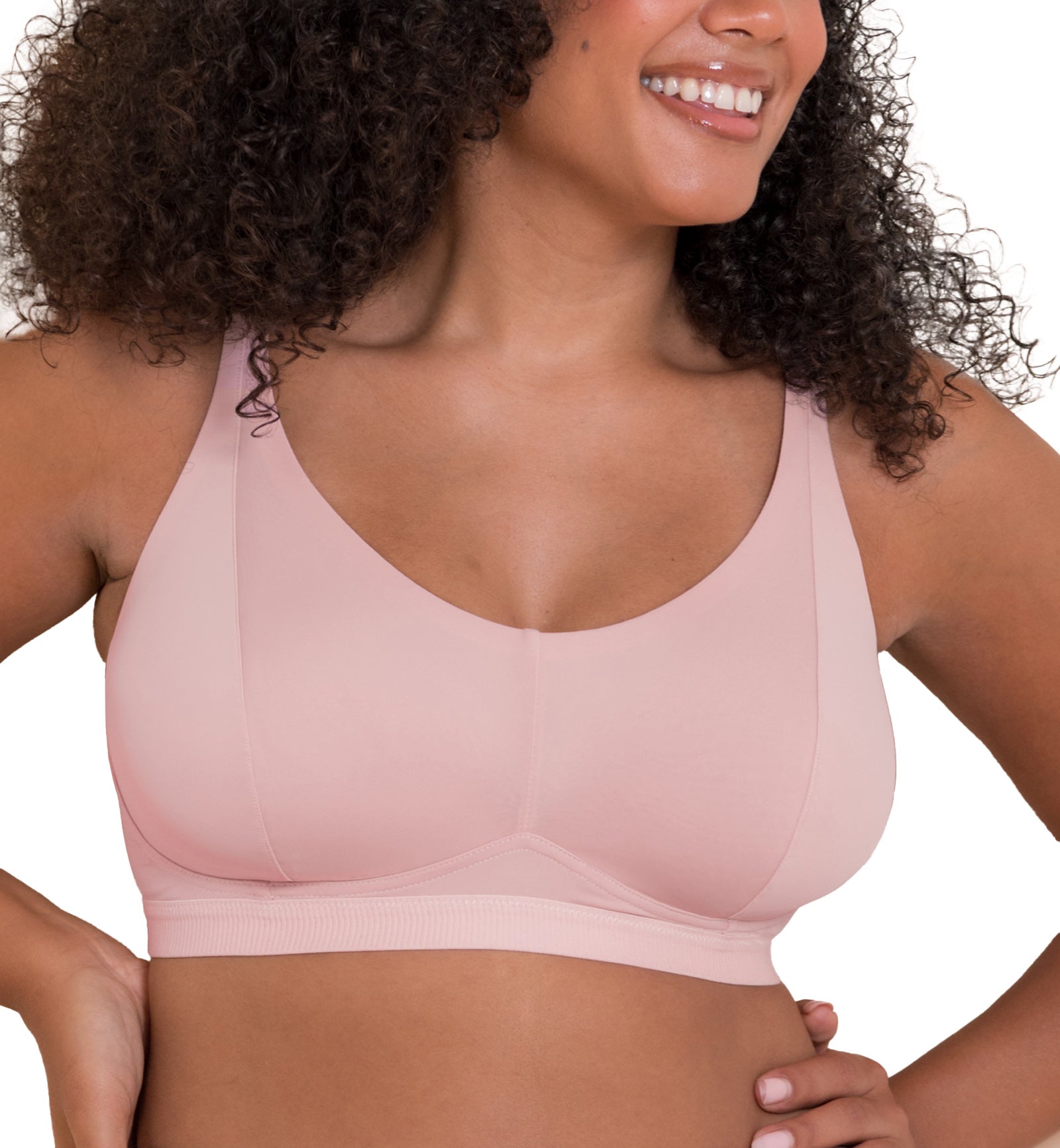Curvy Kate Zen Non Wired Bralette (CK093110),30DD/E,Blush Pink - Blush Pink,30DD/E