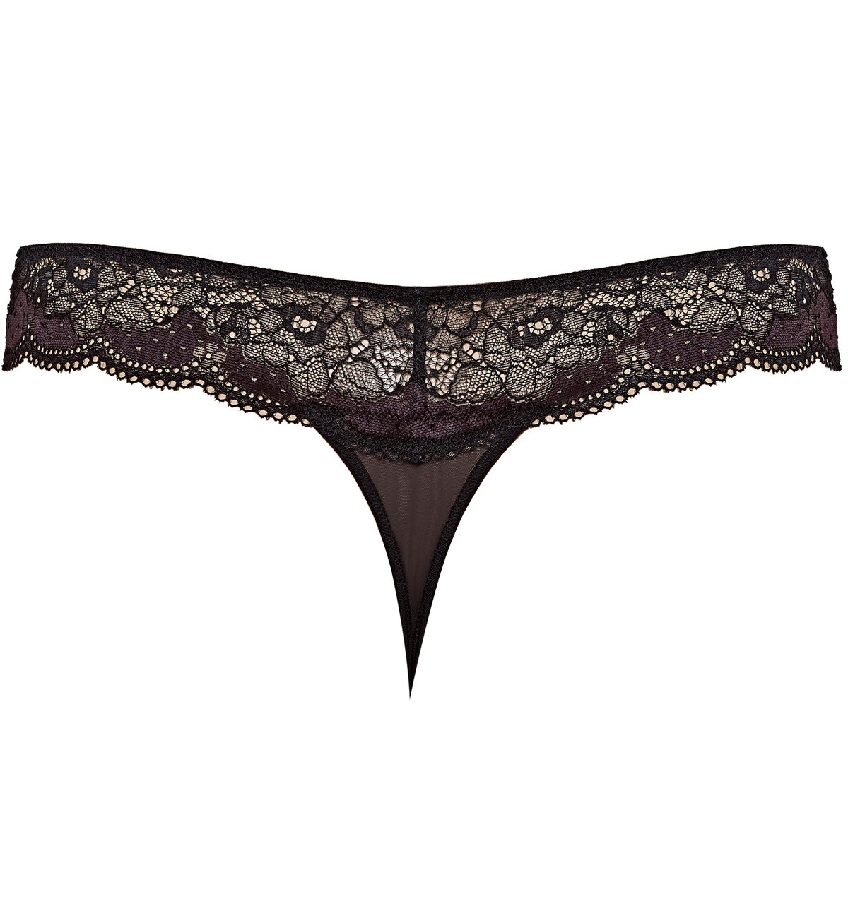 Panache Clara Thong (7259),XS,Charcoal/Black - Charcoal/Black,XS