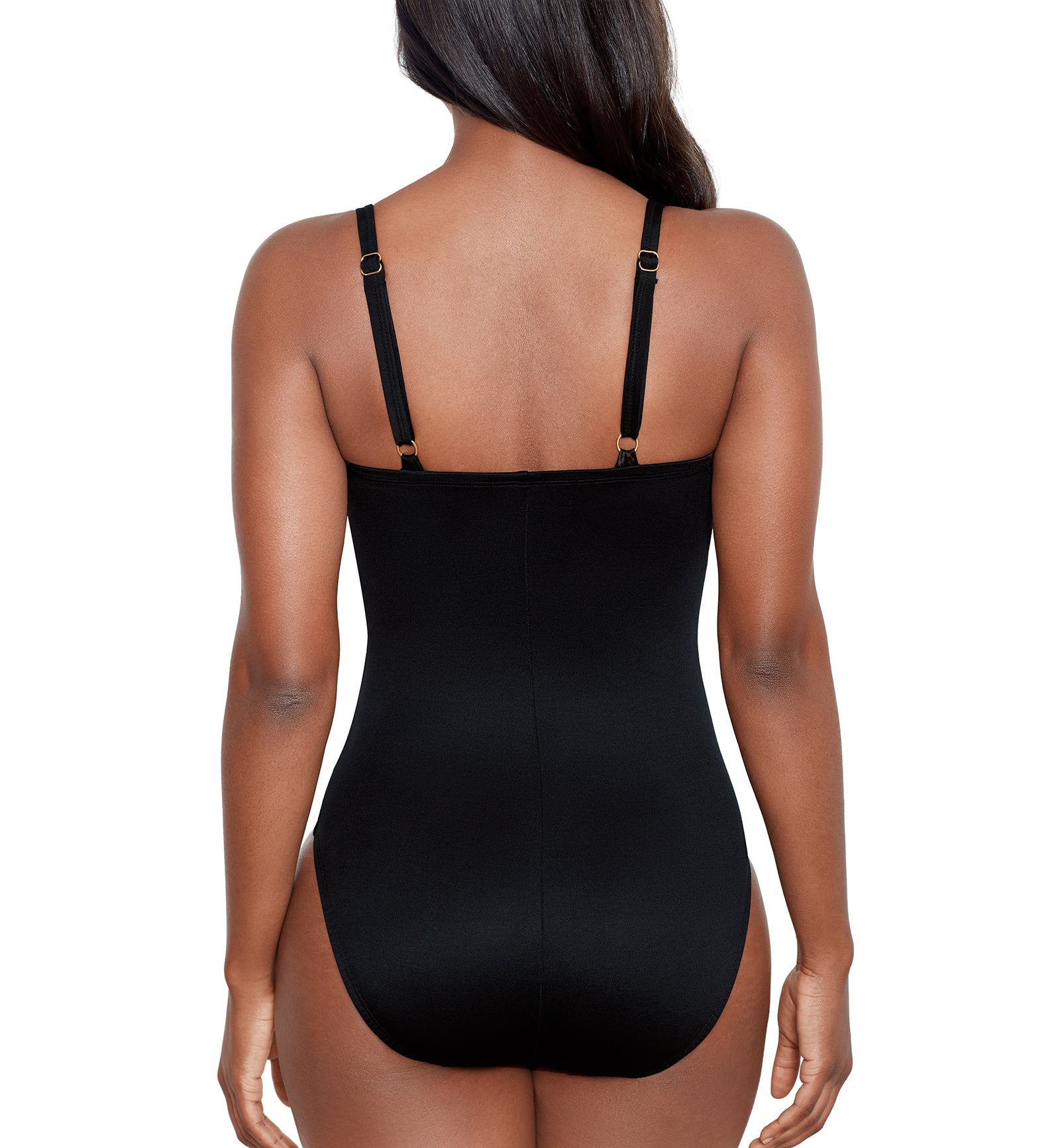 Miraclesuit Rock Solid Starr Underwire One Piece Swimsuit (6559033),8,Black - Black,8