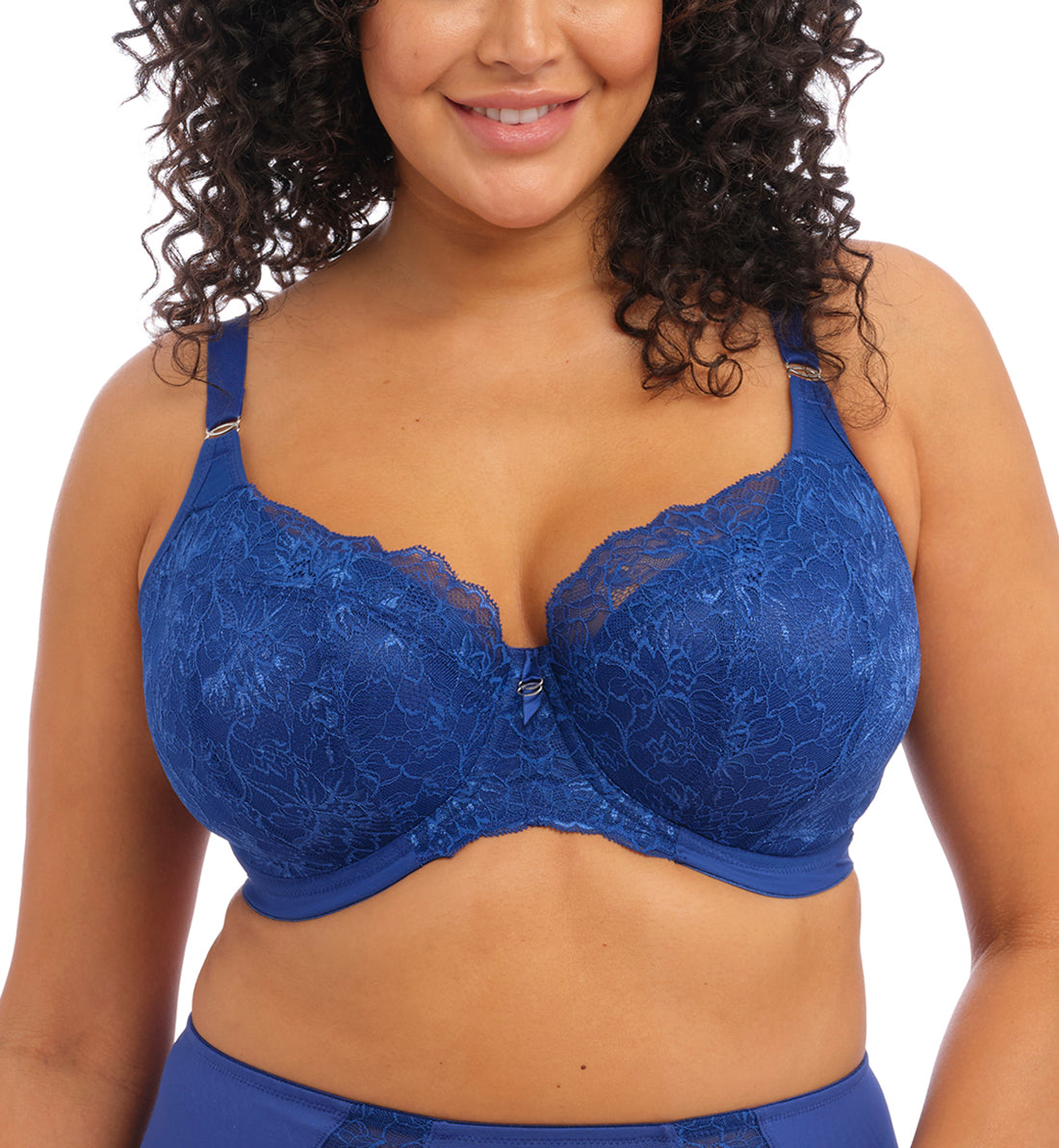 Elomi Brianna Padded Half Cup Underwire Bra (8081),32GG,Lapis - Lapis,32GG