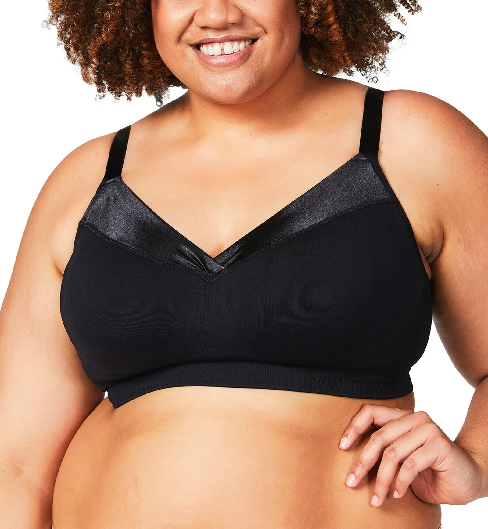 Cake Sugar Candy Posh Fuller Bust Everyday Bralette (28-8017),XS,Black - Black,XS