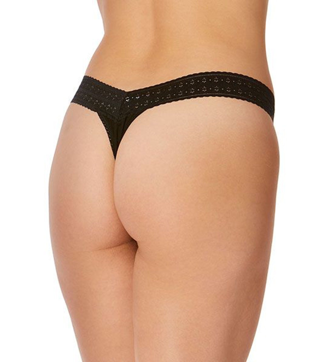 Hanky Panky DreamEase Low Rise Thong (631004),Black - Black,One Size