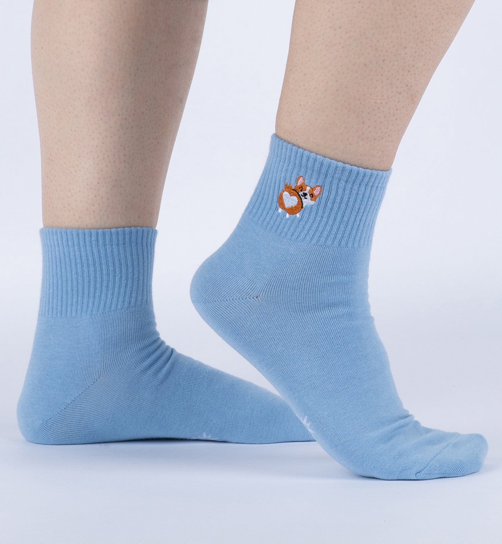 SOCK it to me Quarter Crew Socks (E0005),Corgi Love - Corgi Love,One Size
