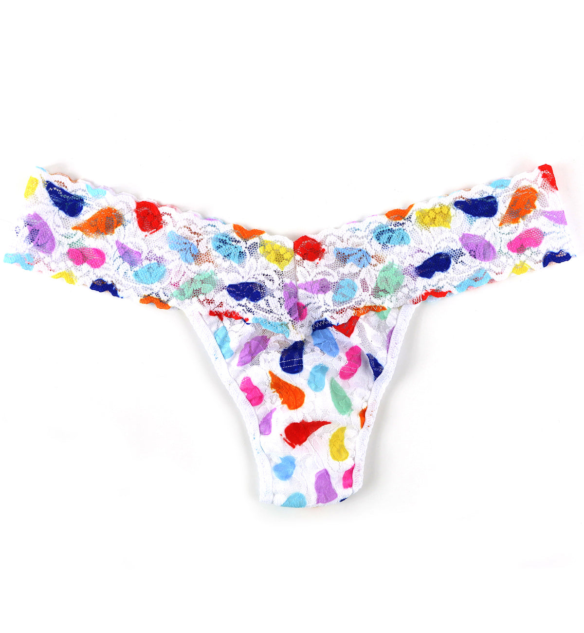 Hanky Panky Signature Lace Printed Low Rise Thong (PR4911P),Playful Expressions - Playful Expressions,One Size