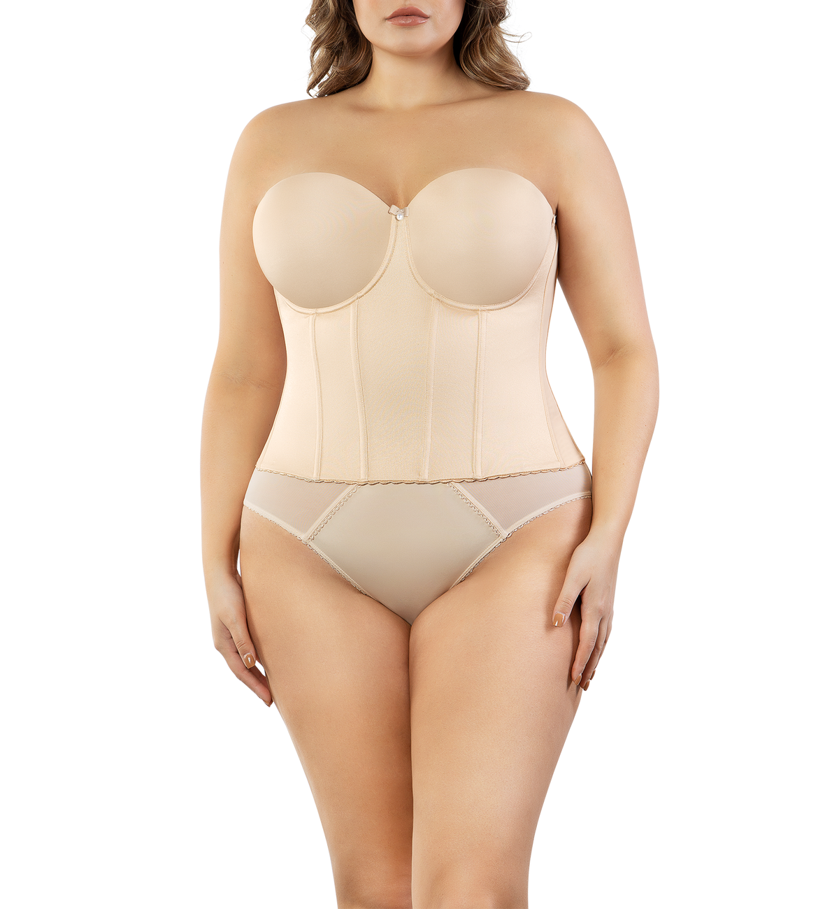 Parfait Elise Full Back Longline Smoothing Bustier (P6097),Small,Bare - Bare,Small