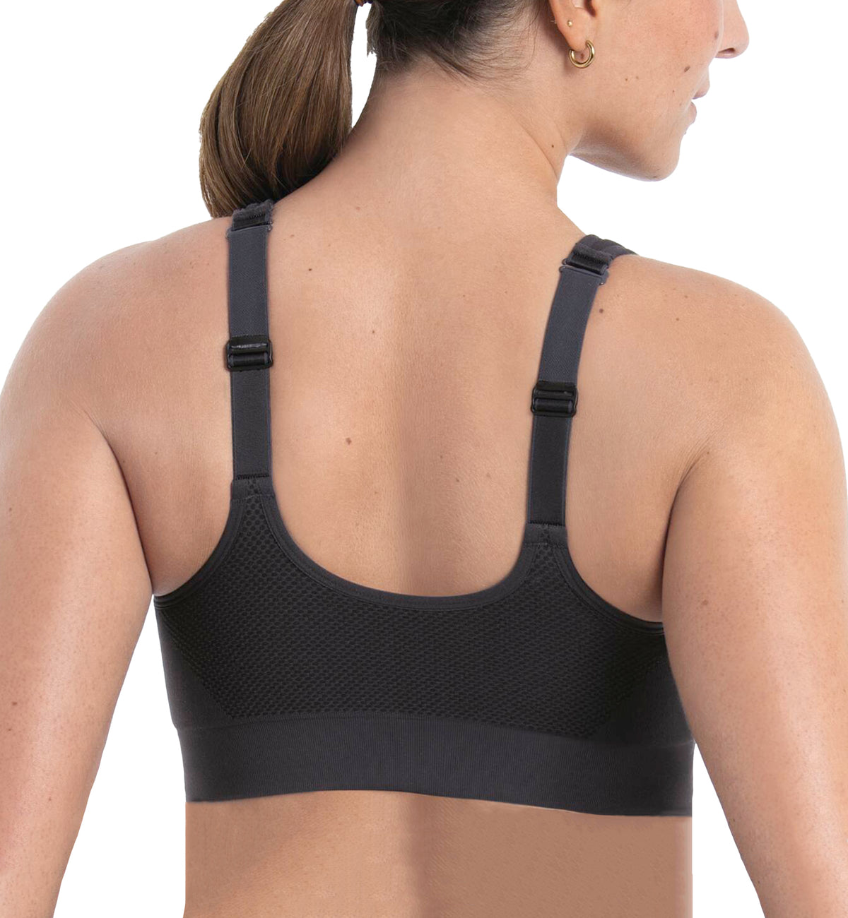 Anita EasyMove Zip Sports Bra (5511),XS,Carbon Grey - Carbon Grey,XS