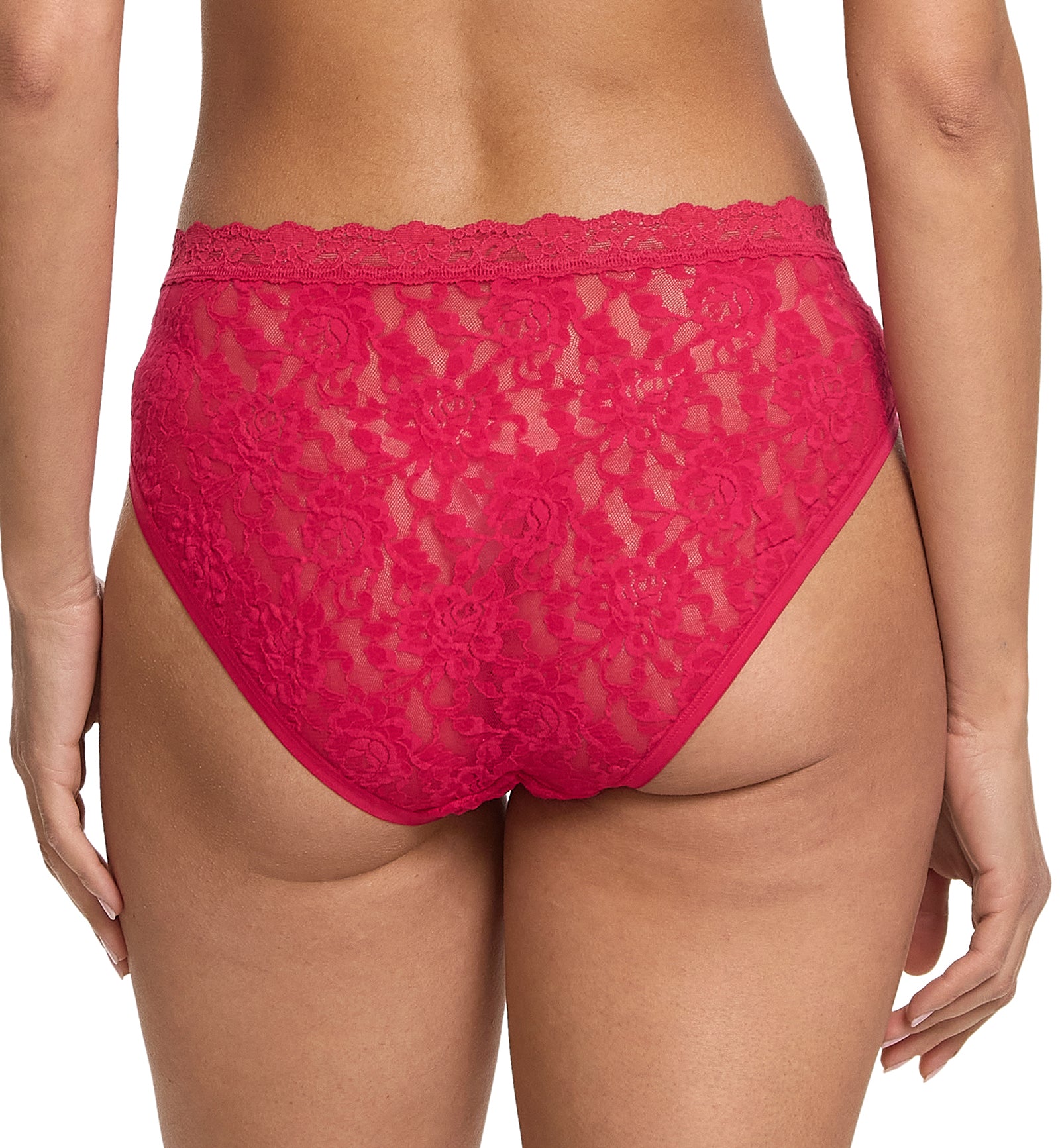 Hanky Panky Signature Lace V-Front High Cut Brief (482274),XS,Beet Juice - Beet Juice,XS