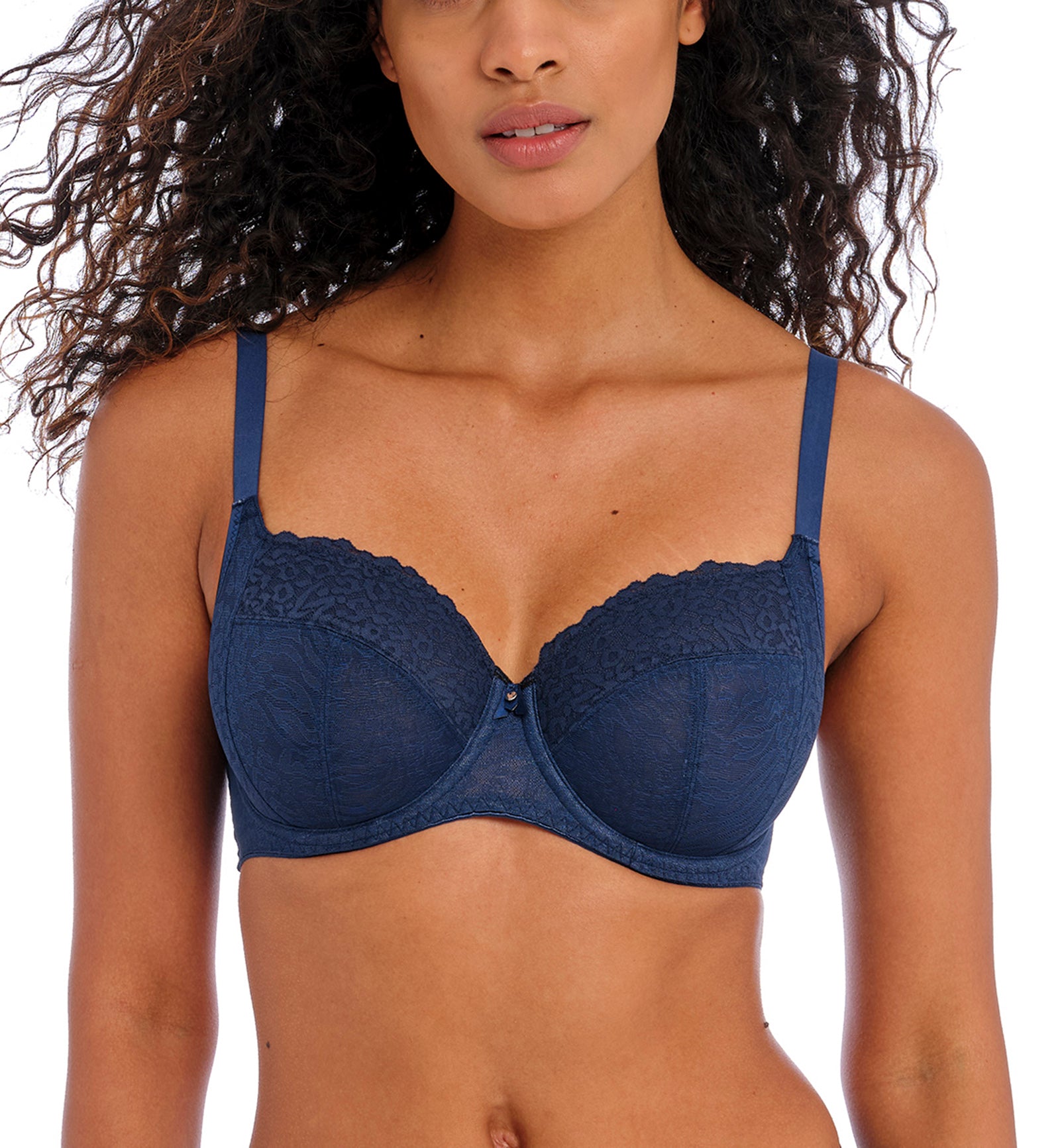 Freya Catwalk Side Support Underwire Bra (402201),28F,Midnight - Midnight,28F