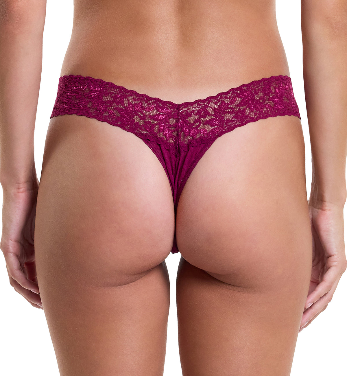 Hanky Panky Signature Lace Low Rise Thong (4911P),Sugar Plum - Sugar Plum,One Size