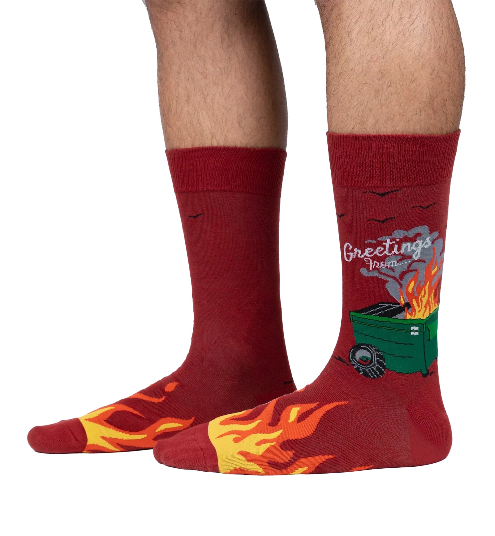 SOCK it to me Men's Crew Socks (mef0484),Dumpster Fire - Dumpster Fire,One Size