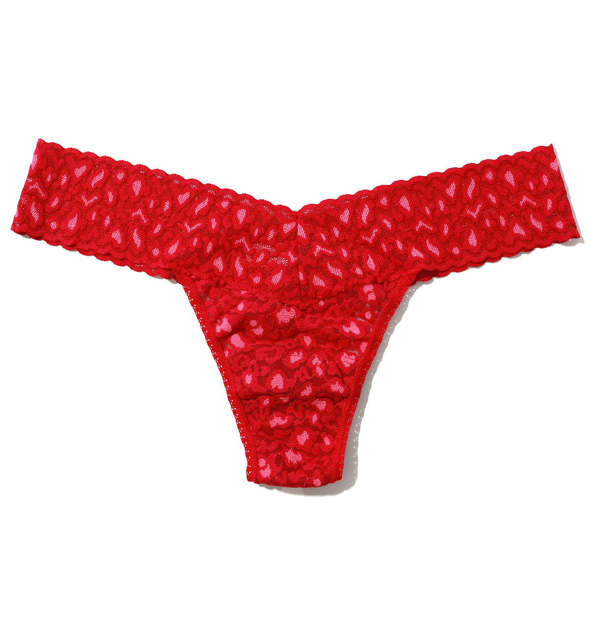 Hanky Panky Cross Dyed Leopard Low Rise Thong (7J1051P),Berry Sangria/Pink - Berry Sangria/Pink,One Size