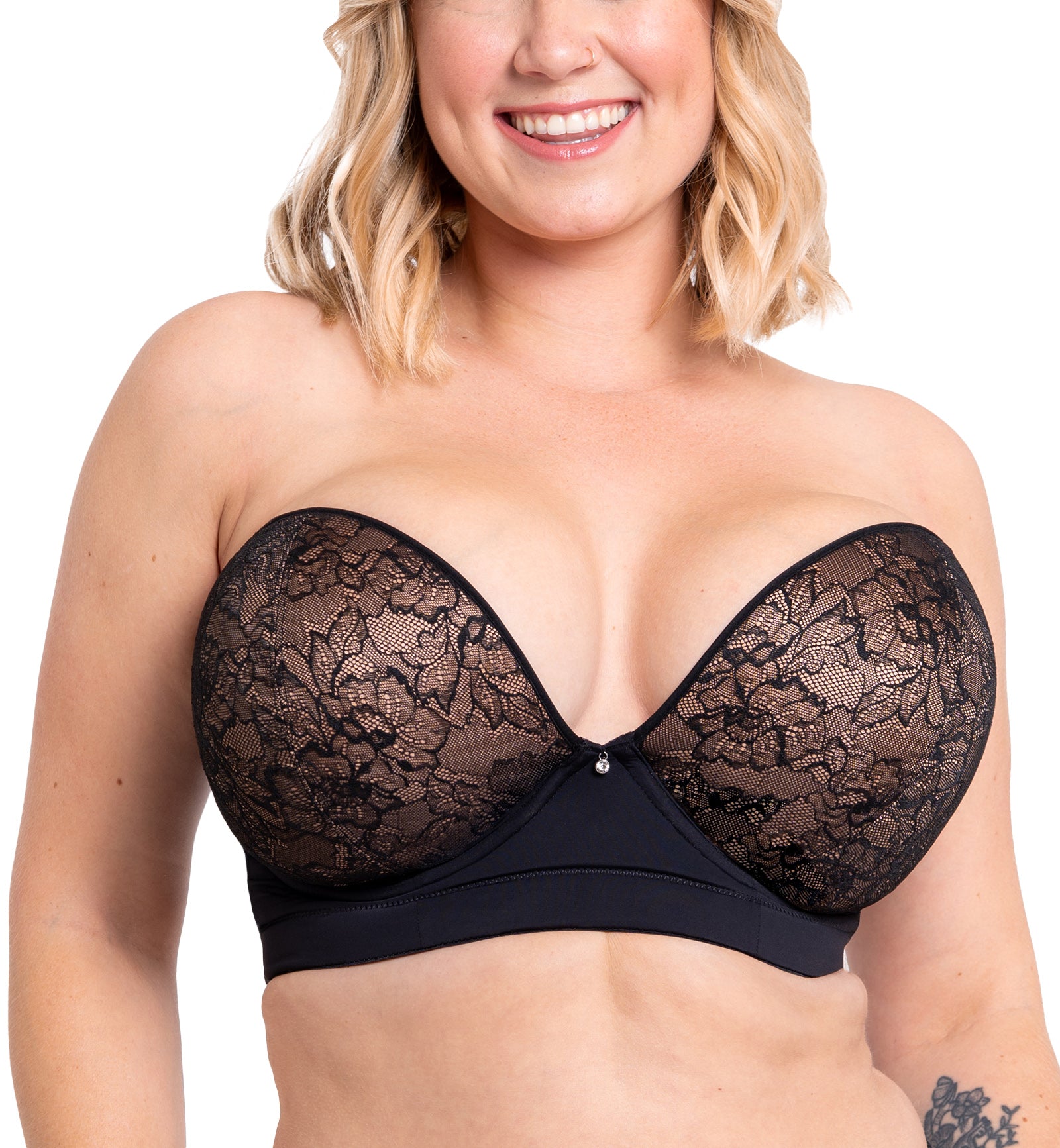 Curvy Kate Hey Girls SuperPlunge Strapless Bra (CK071108),30D,Black/Latte - Black/Latte,30D