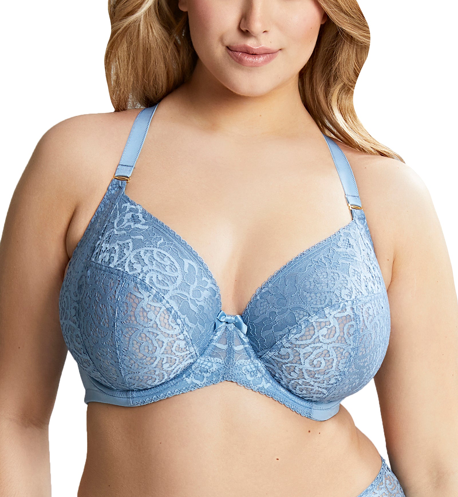 Sculptresse by Panache Estel Plunge Underwire Bra (9686),34E,Dusk Blue - Dusk Blue,34E