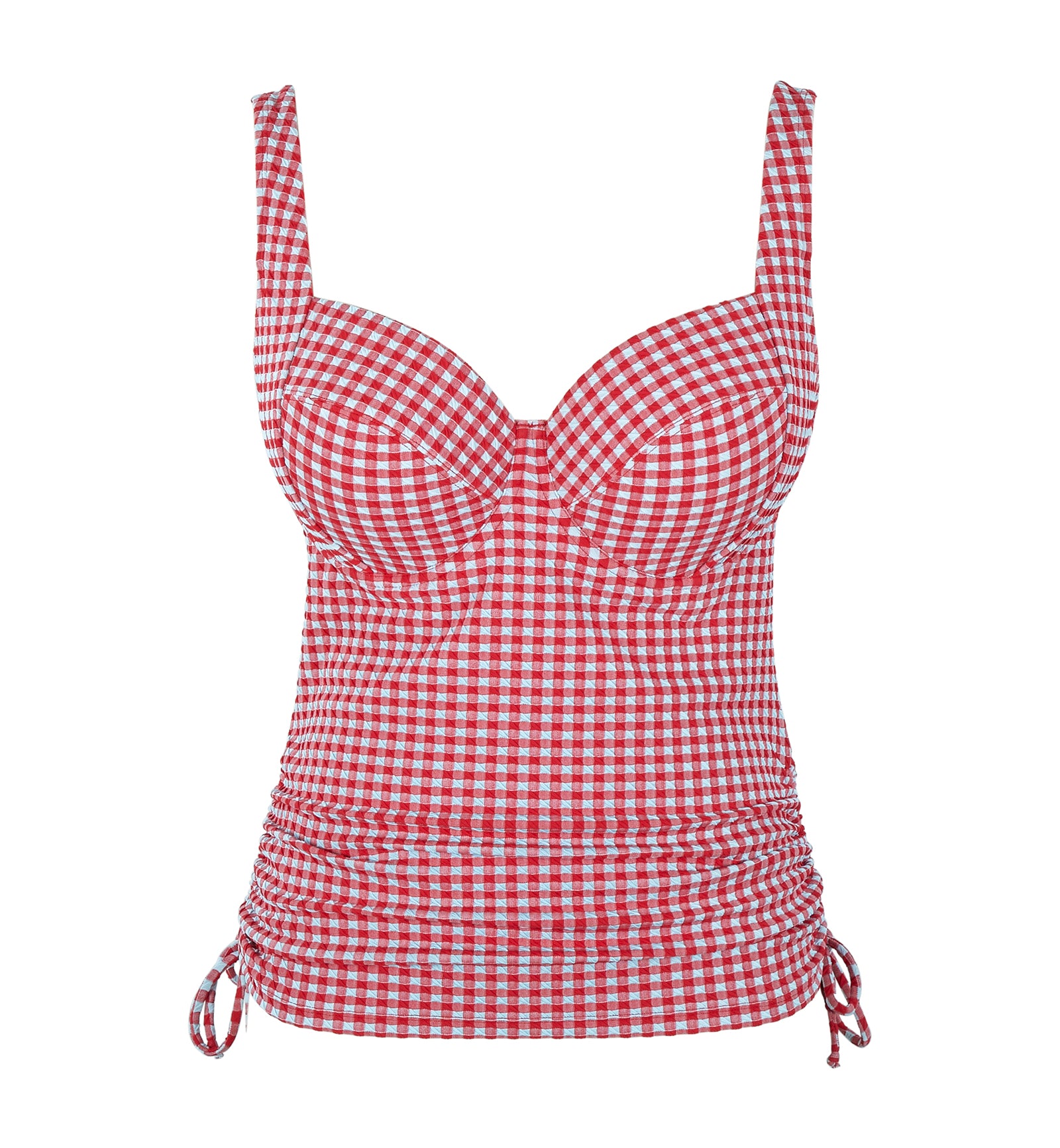 Panache Iris Full Cup Adjustable Tankini (SW1744),32H,Red Gingham - Red Gingham,32H