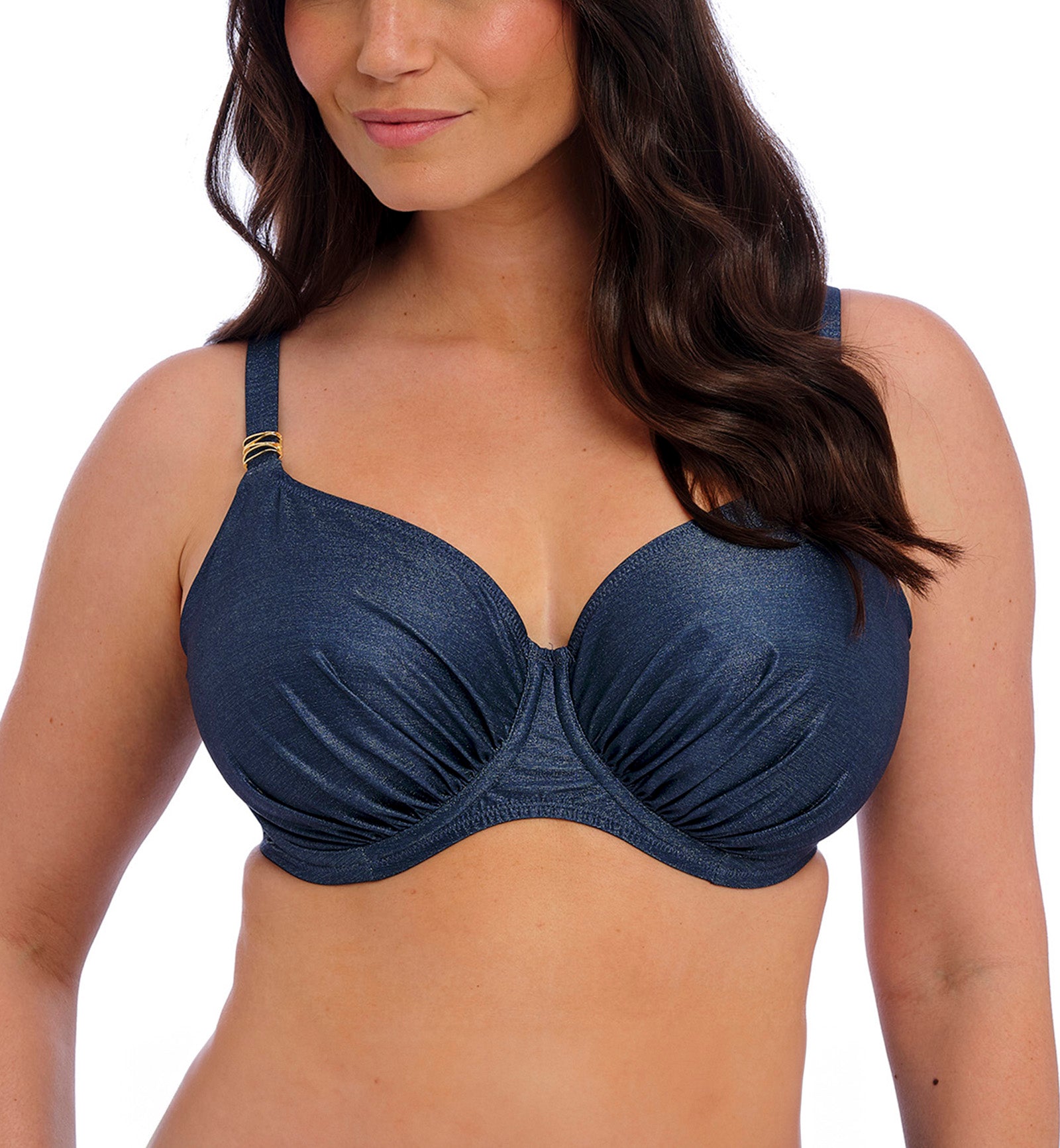Fantasie Paros Coast Gathered Full Cup Underwire Bikini Top (506101),30E,Midnight Sparkle - Midnight Sparkle,30E