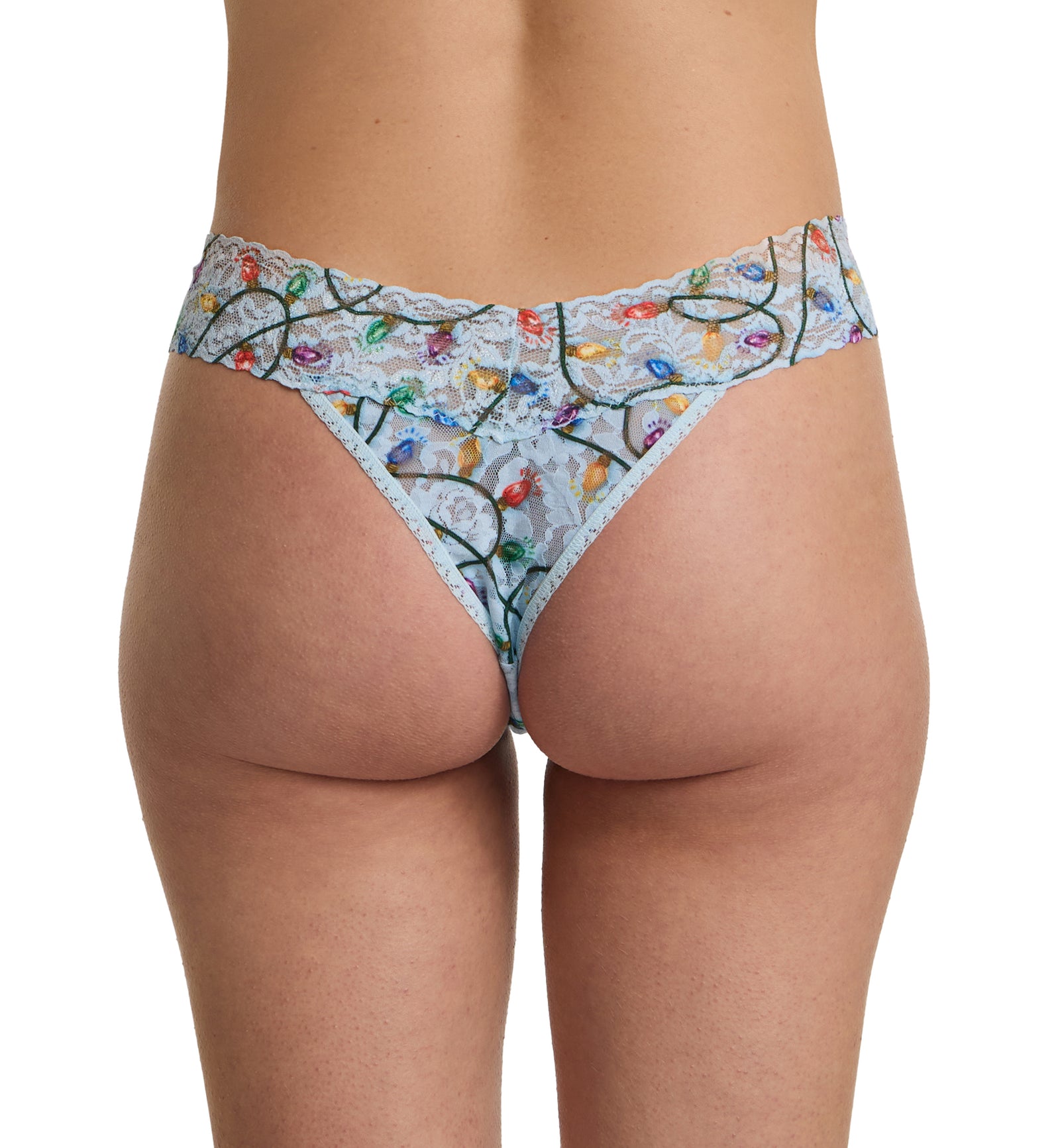 Hanky Panky Signature Lace Printed Original Rise Thong (PR4811P),Decked Out - Decked Out,One Size