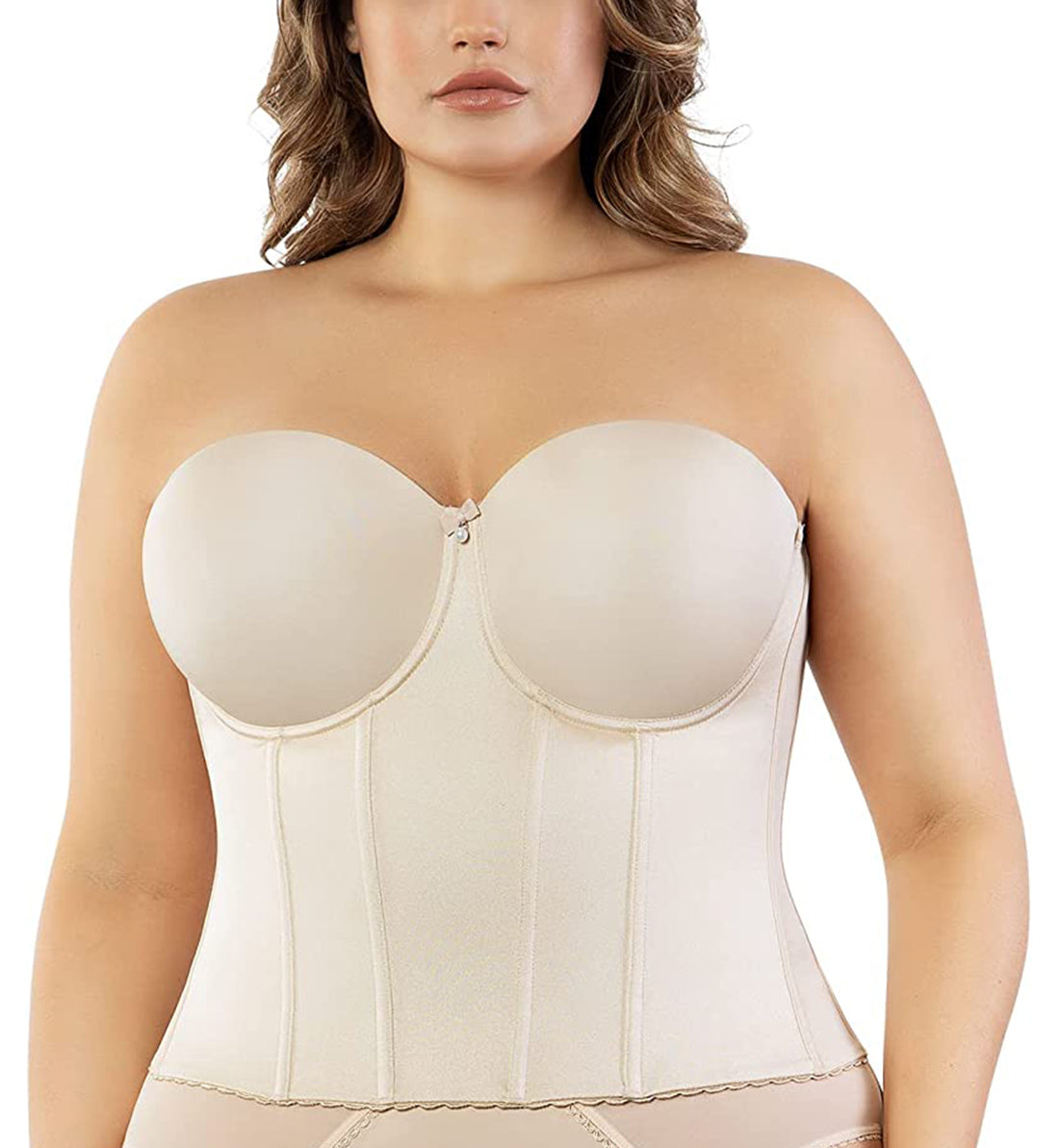 Parfait Elise Full Back Longline Smoothing Bustier (P6097),Small,Bare - Bare,Small
