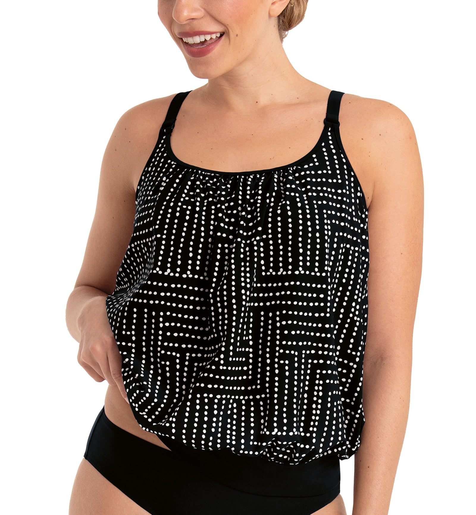 Anita Care Simple Art Pocatello Swim Tankini (6582-1),36D,Black - Black,36D