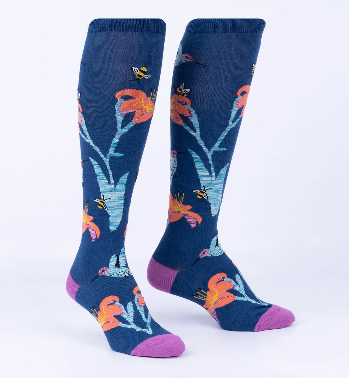 SOCK it to me Unisex Knee High Socks (F0602),Hmmmmmingbird - Hmmmmmingbird,One Size