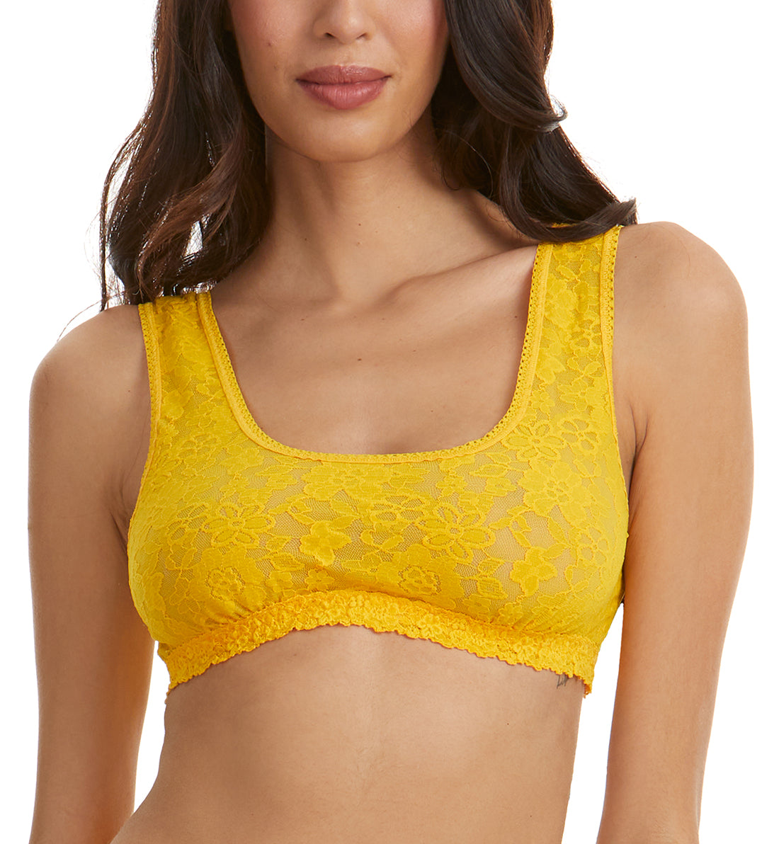 Hanky Panky Daily Lace Scoop Neck Lined Bralette (777991),XS,Mango Lassi - Mango Lassi,XS