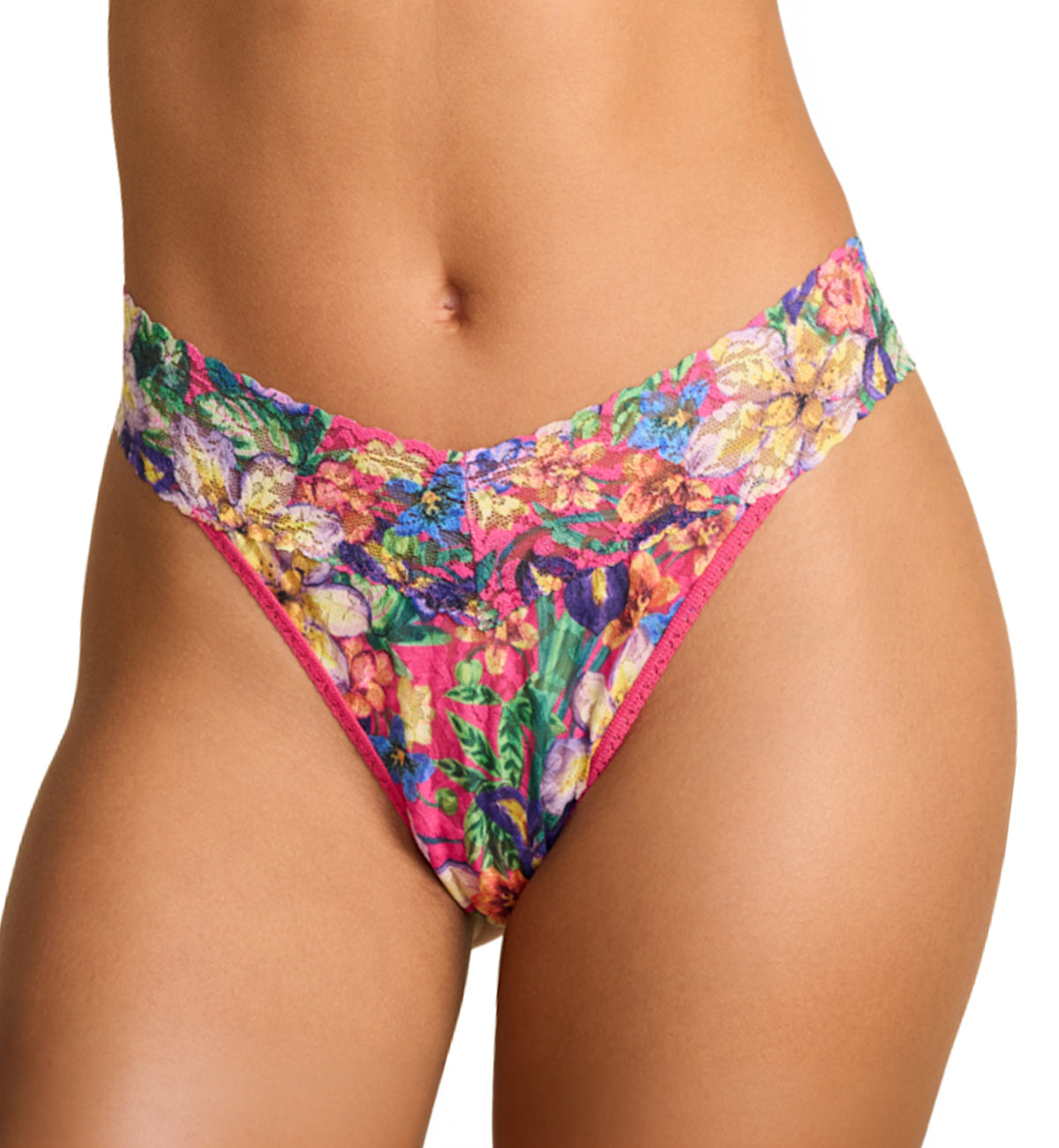 Hanky Panky Signature Lace Printed Original Rise Thong (PR4811P),Radiant - Radiant,One Size
