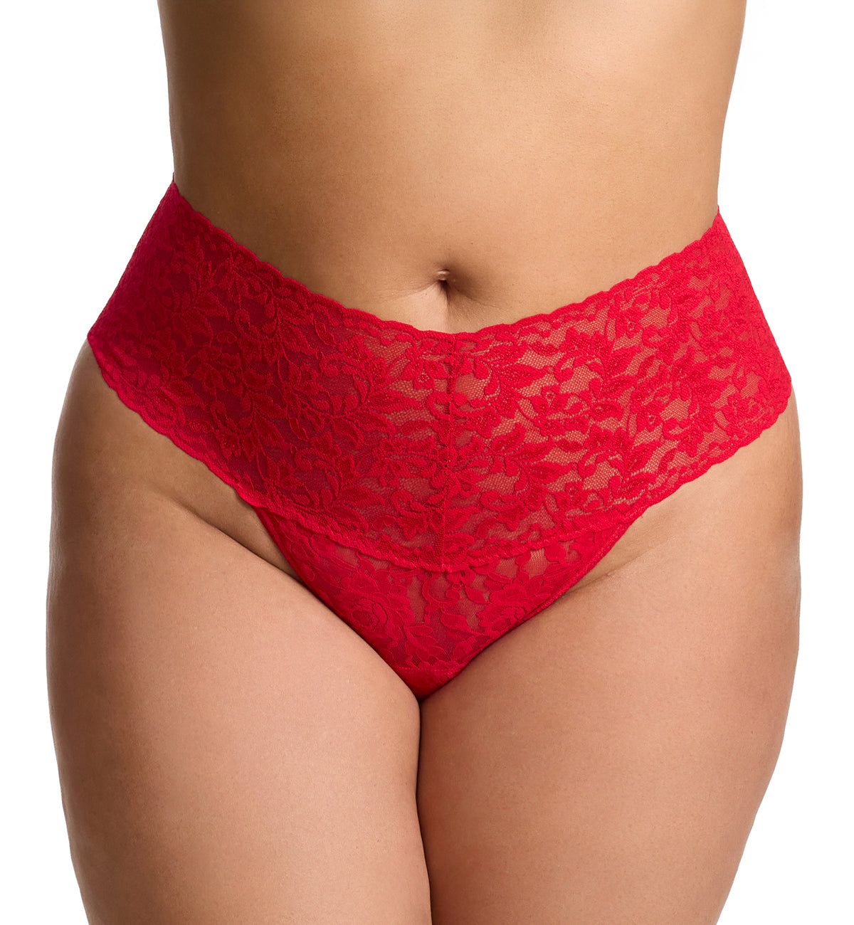 Hanky Panky Plus Size Retro Lace Thong (9K1926X),Red - Red,Plus Size
