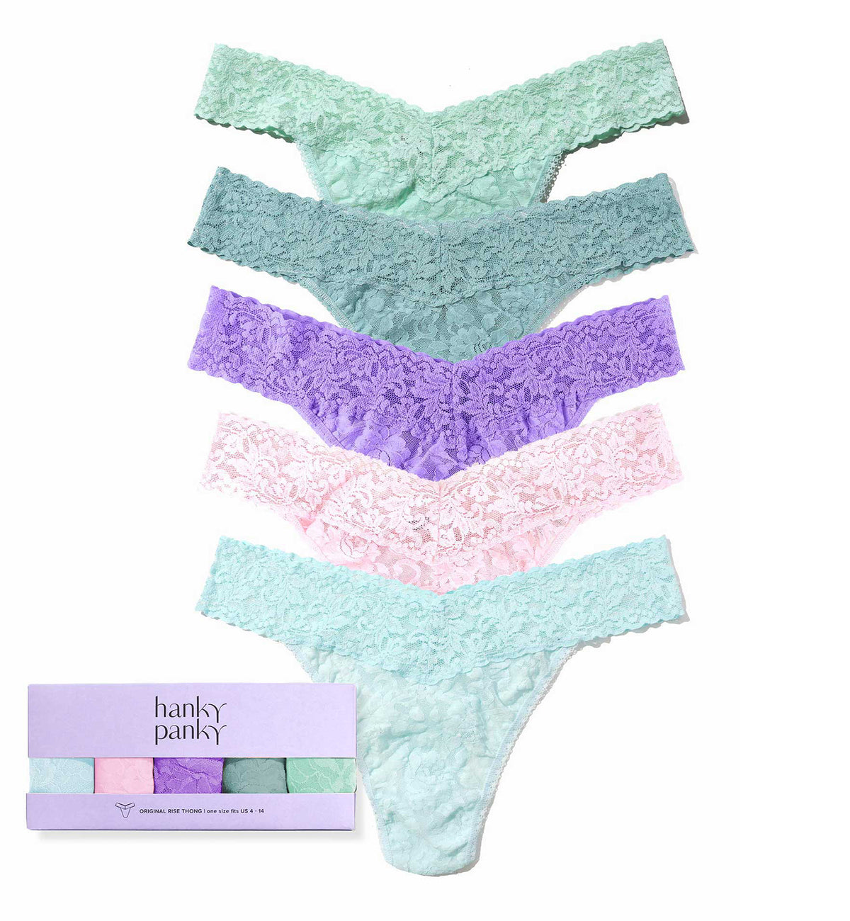 Hanky Panky 5-PACK Signature Lace Original Rise Thong (48115PK),CPHD - CPHD,One Size
