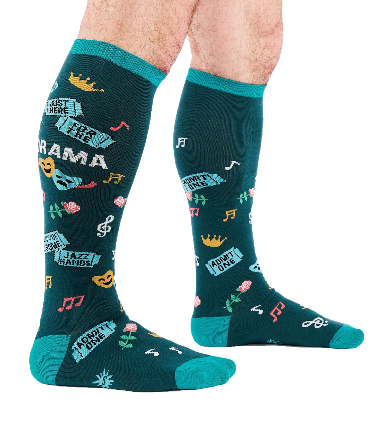 SOCK it to me Unisex Stretch-It Knee High Socks (S0196),Just Here for the Drama - Just Here for the Drama,One Size