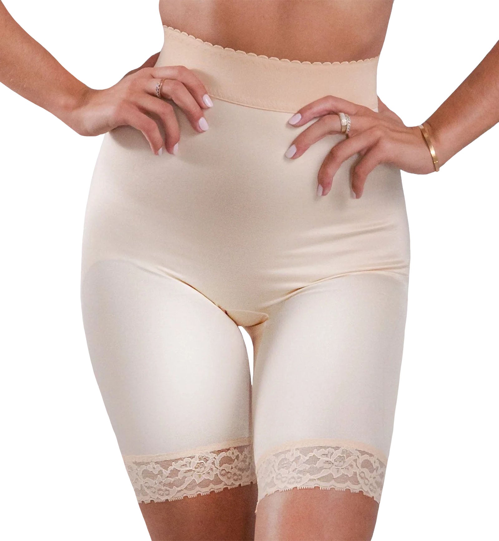 Rago Light Control High Waist Leg Shaper (518),Small,Beige - Beige,Small
