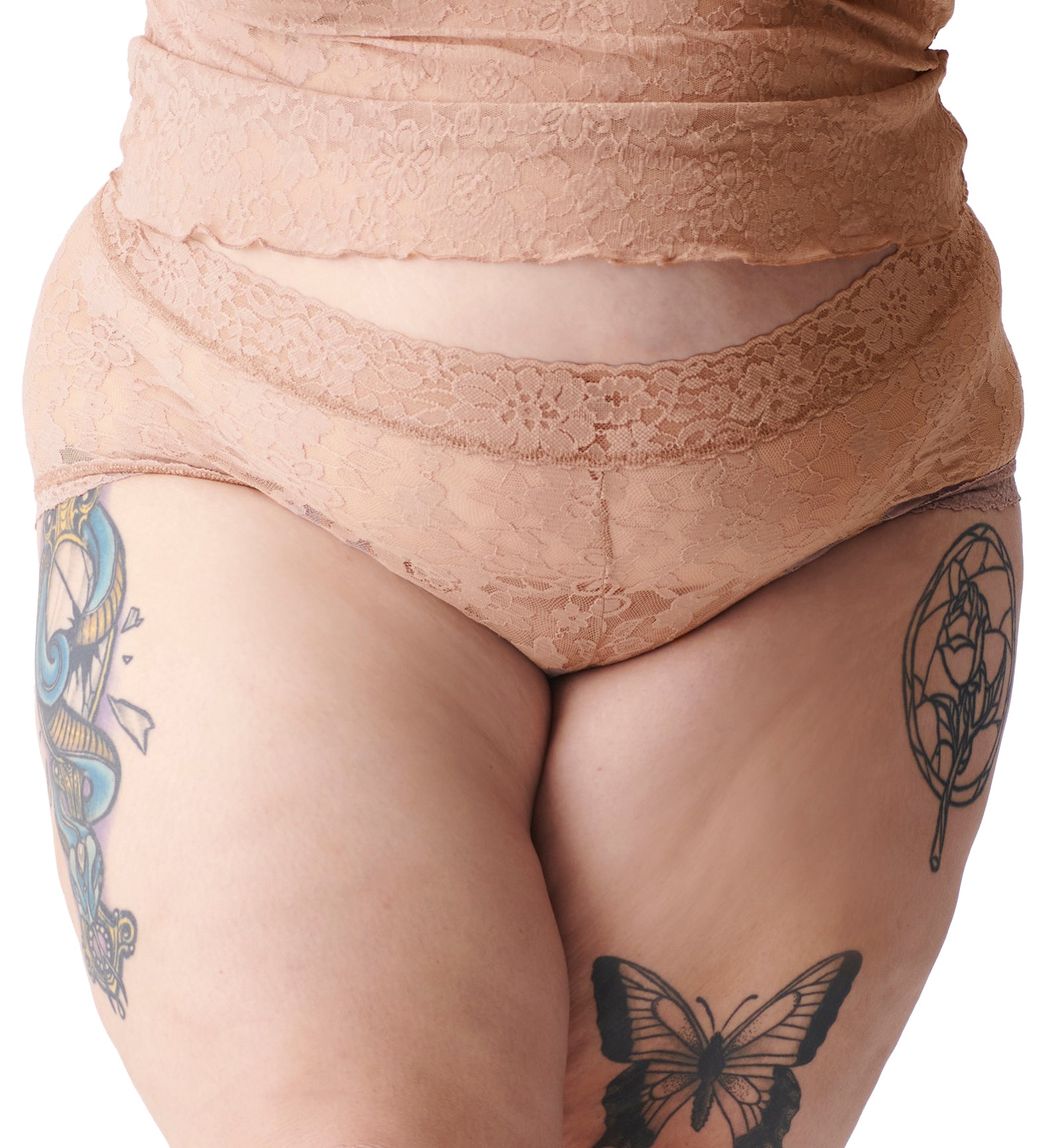 Hanky Panky Daily Lace Boyshort PLUS (771201X),1X,Taupe - Taupe,1X