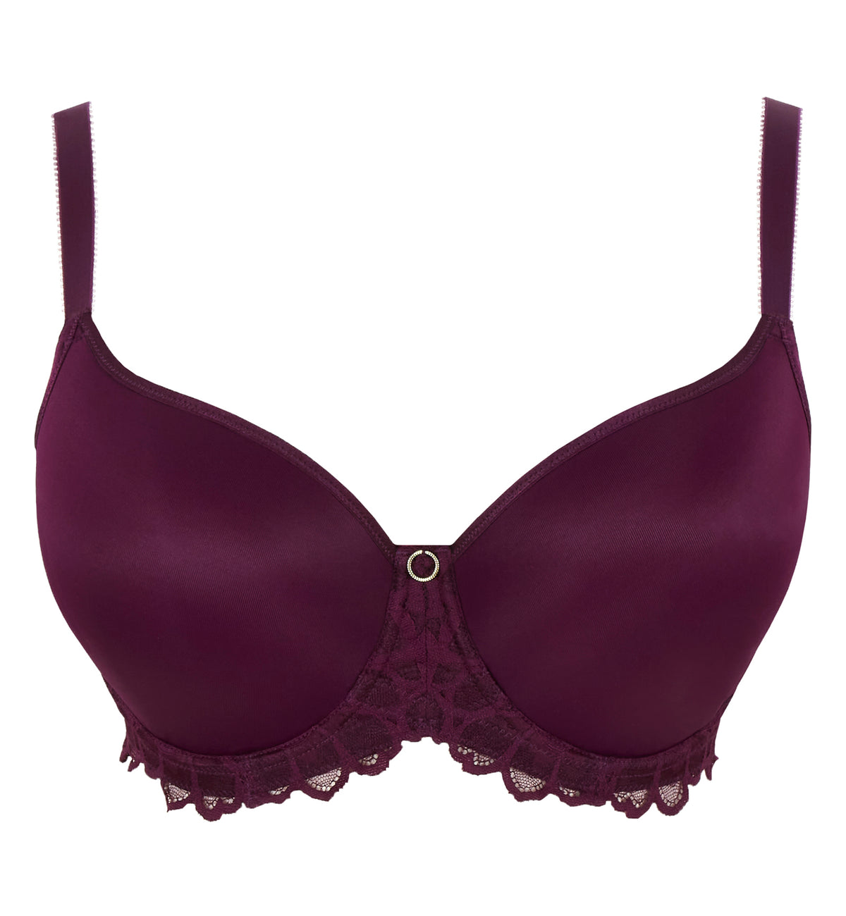 Panache Allure Molded Underwire Spacer Bra (10766),28DD,Plum - Plum,28DD