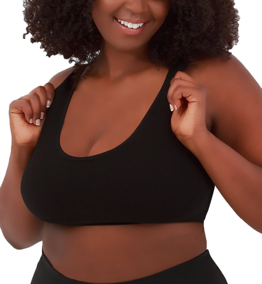 Leading Lady All Around Support Comfort Sports Bra (5504),Medium,Black - Black,Medium
