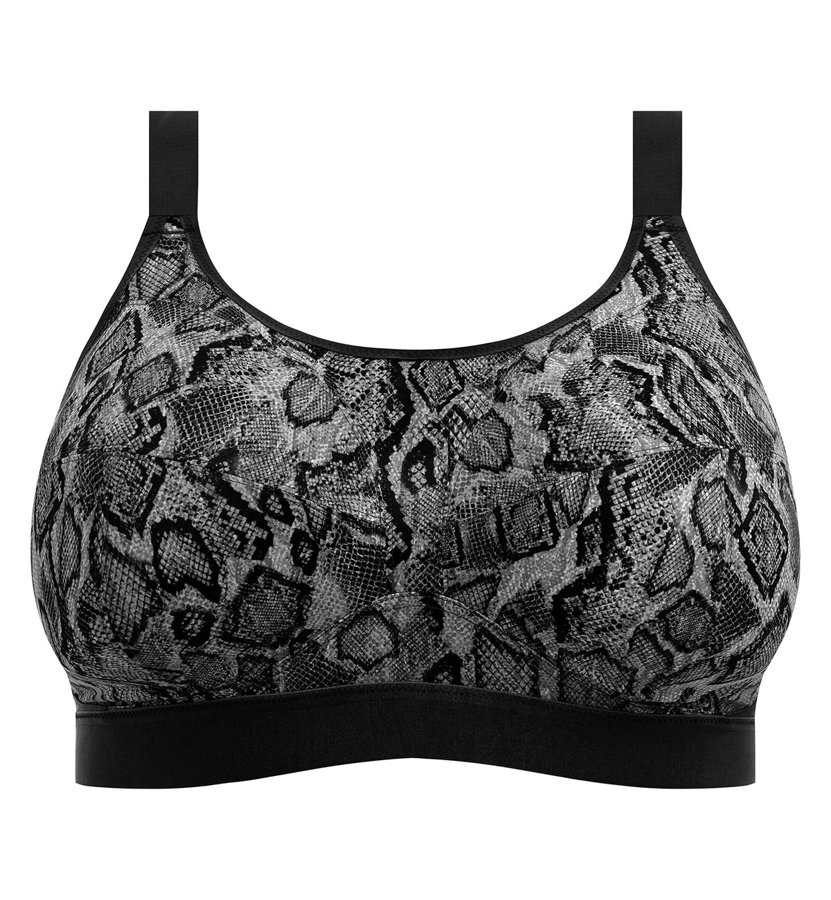 Goddess Non Wire Side Support Sports Bra (6912) - Black Snake