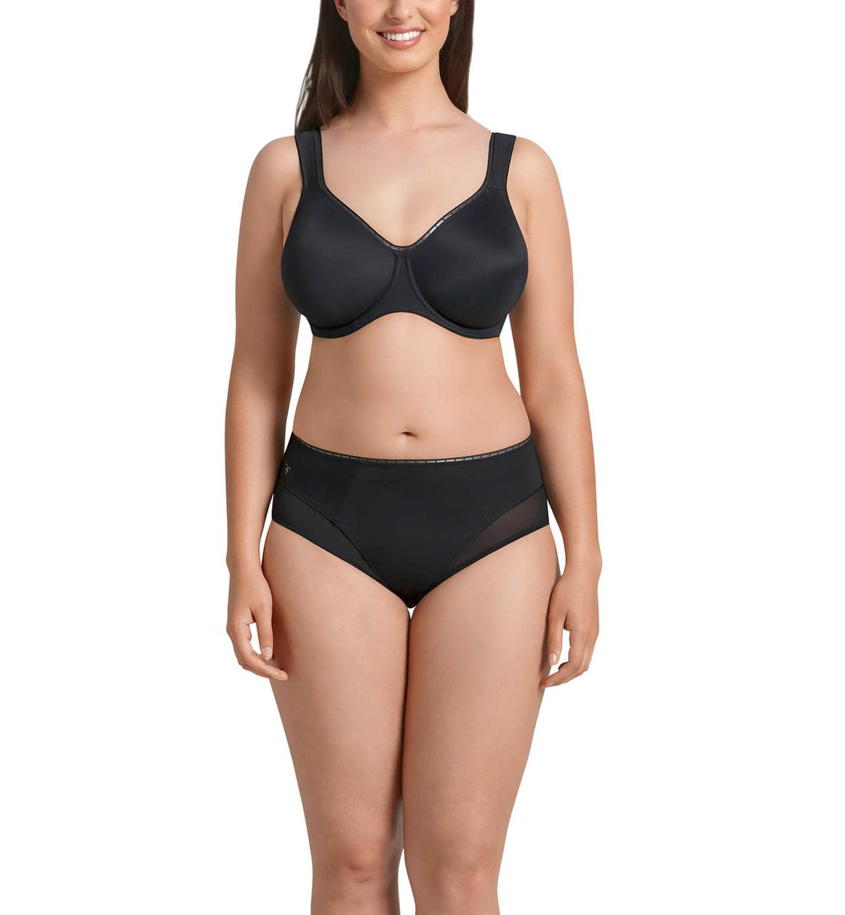 Rosa Faia by Anita Twin Firm Seamless Support Underwire Bra (5694),30D,Black - Black,30D