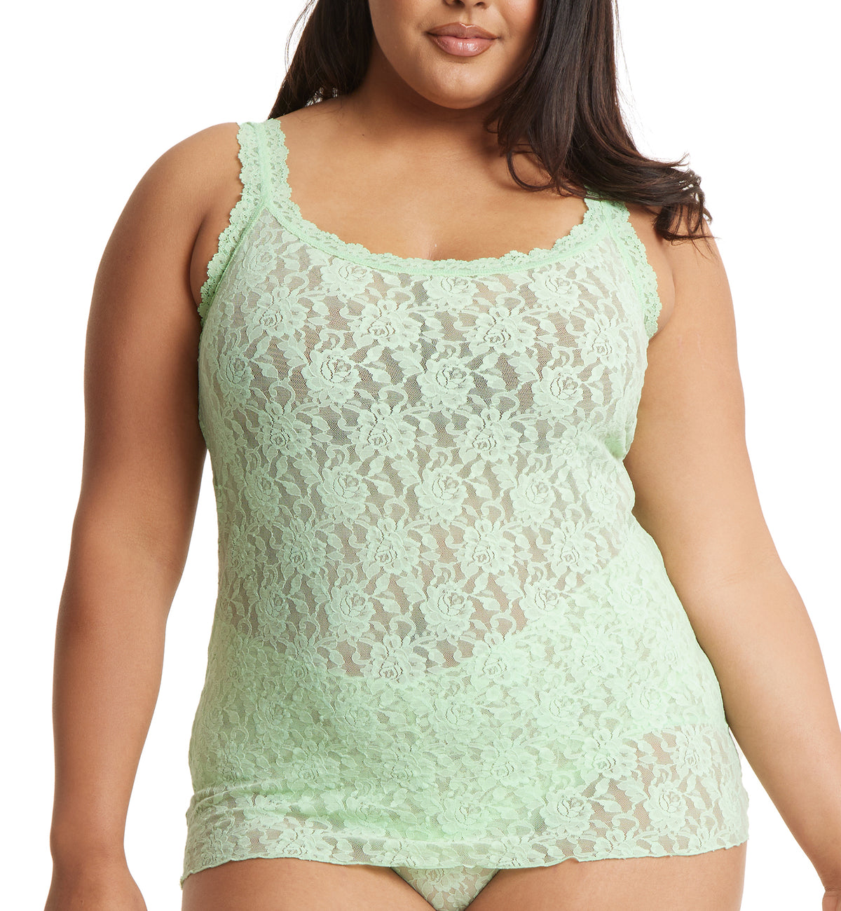 Hanky Panky Signature Lace Unlined Camisole PLUS (1390LX),1X,Starfruit - Starfruit,1X
