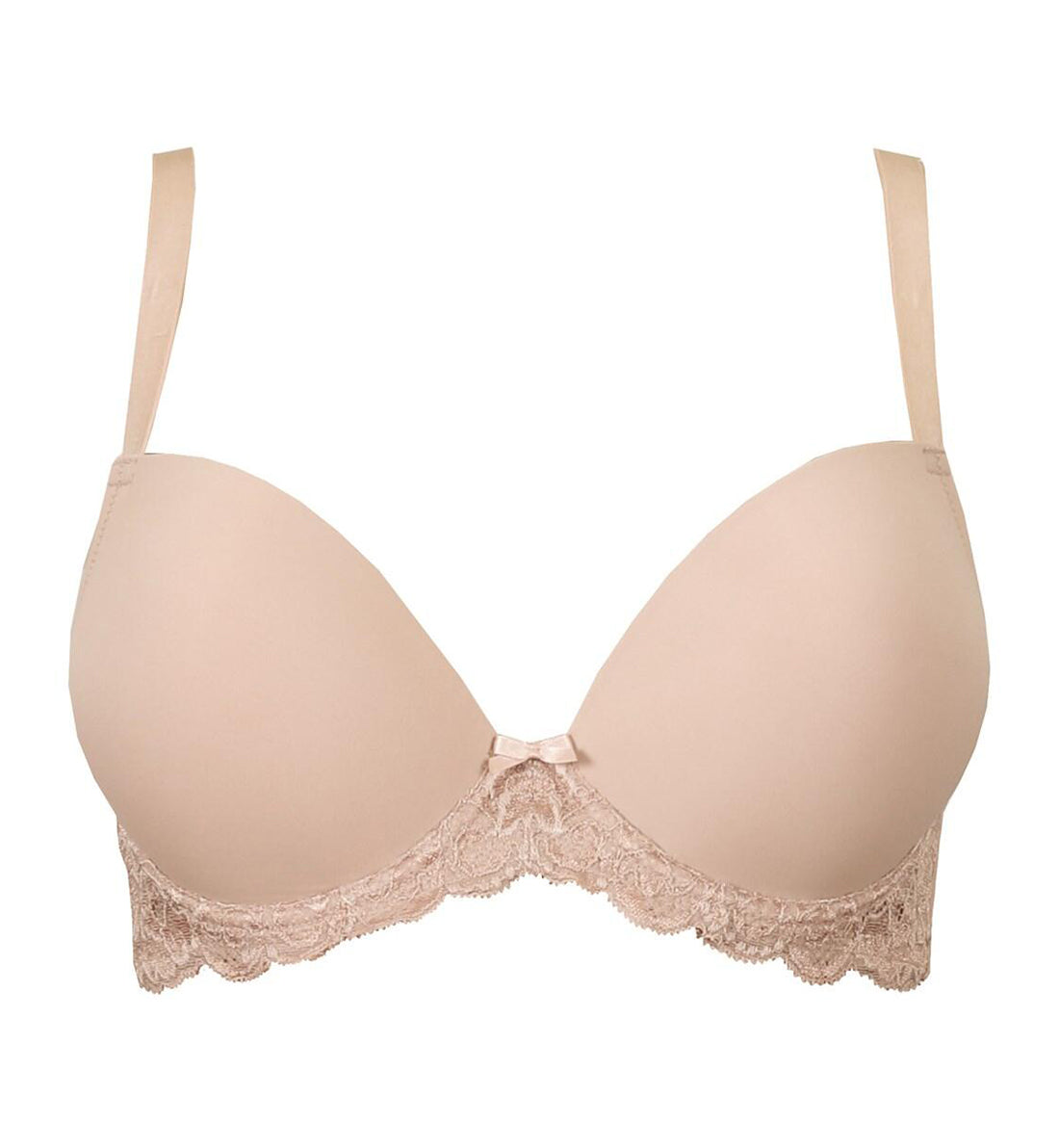 Pour Moi Forever Fiore Plunge Push Up Underwire T-shirt Bra (183309),30C,Almond - Almond,30C
