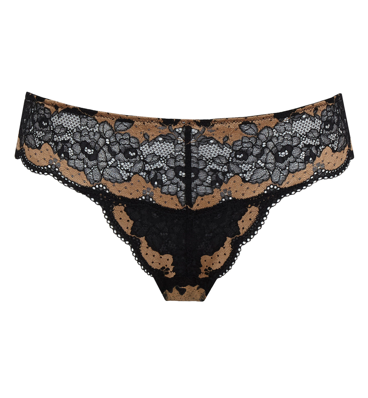 Panache Clara Brazilian (7250),XS,Black/Vintage Gold - Black/Vintage Gold,XS