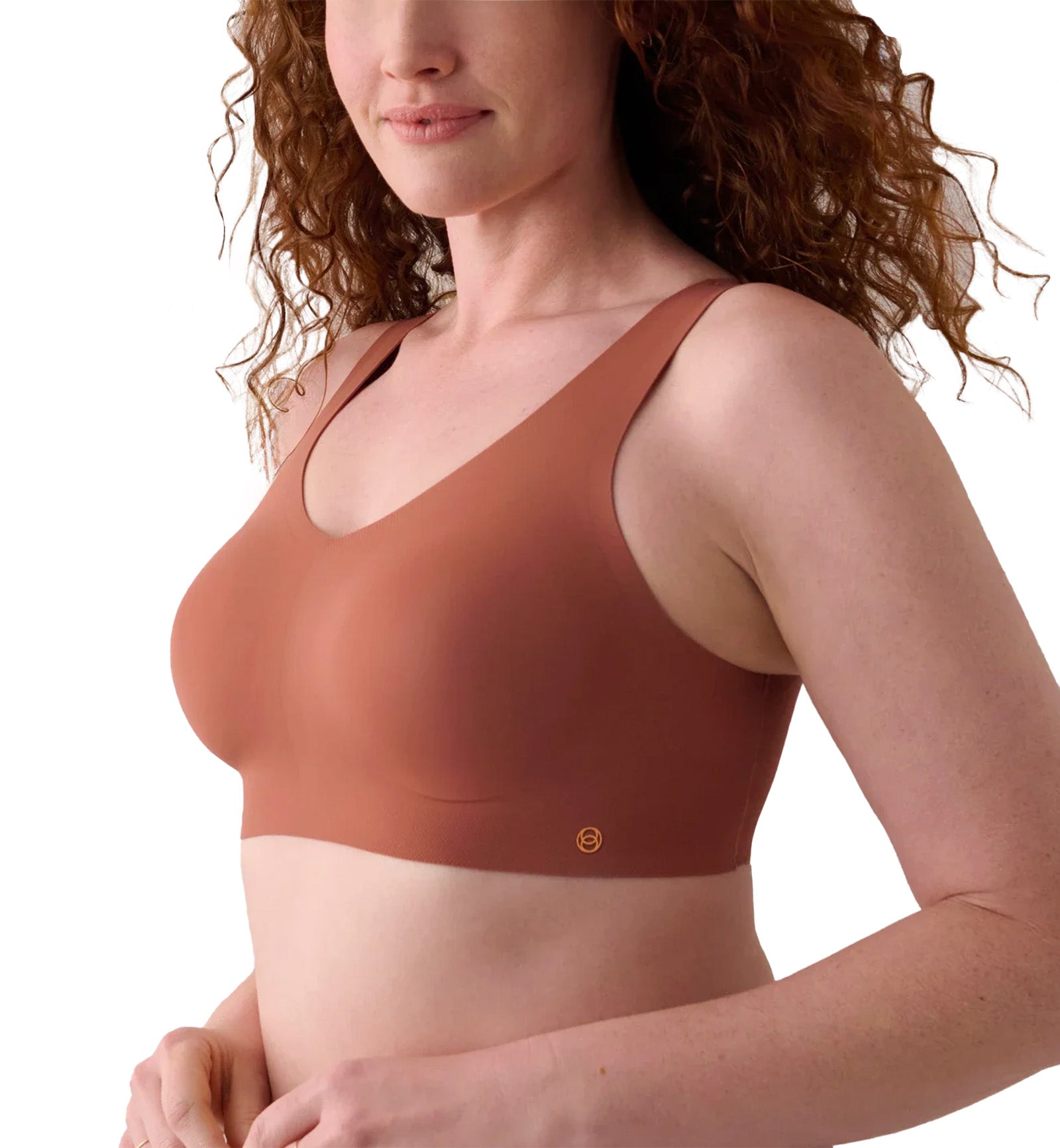 Evelyn & Bobbie DEFY V-Neck Bralette w/ Removable Pads (1833),Small,Golden Hour - Golden Hour,Small