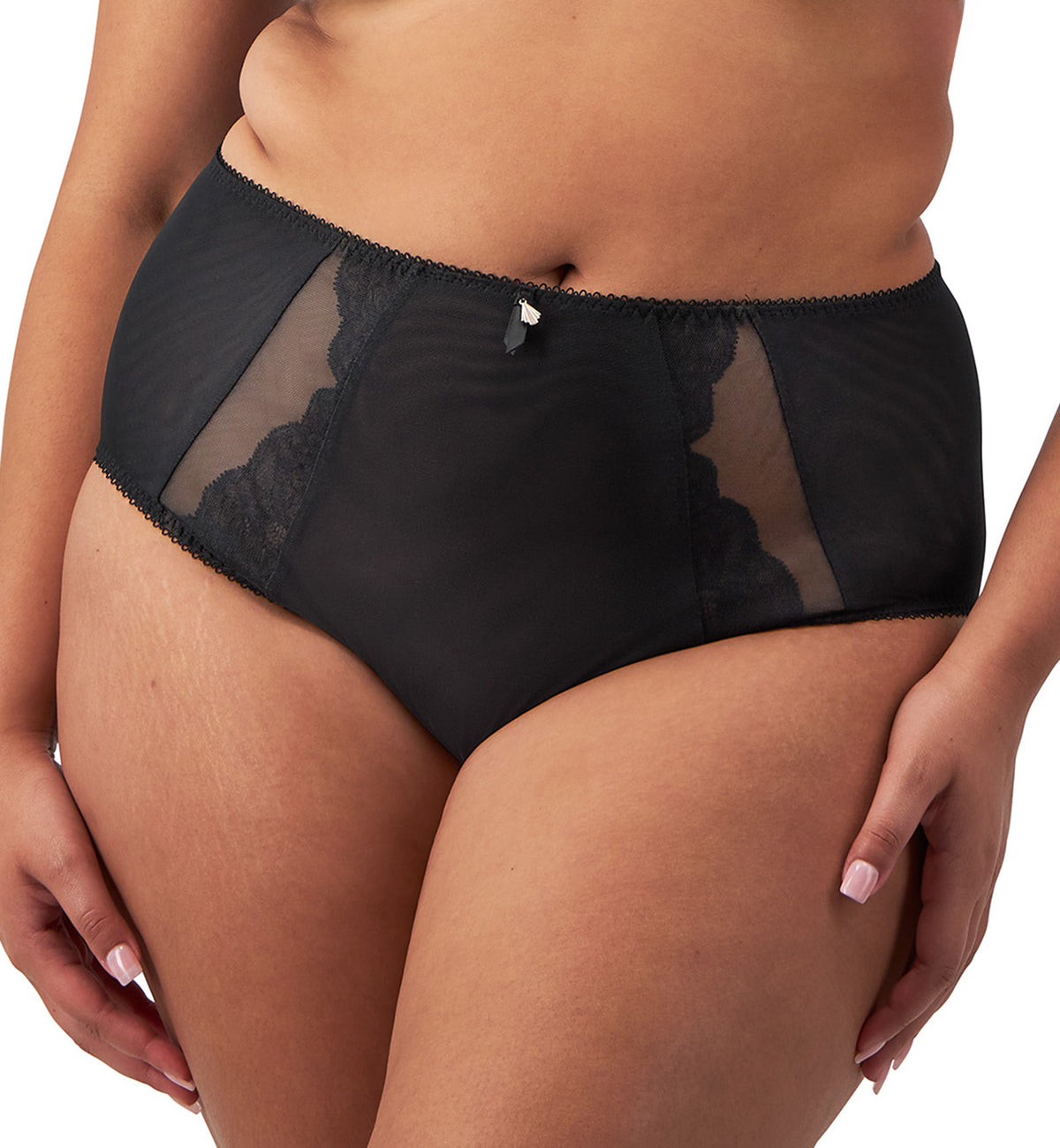 Elomi Cate Allure Full Panty Brief (302451),Medium,Black - Black,Medium