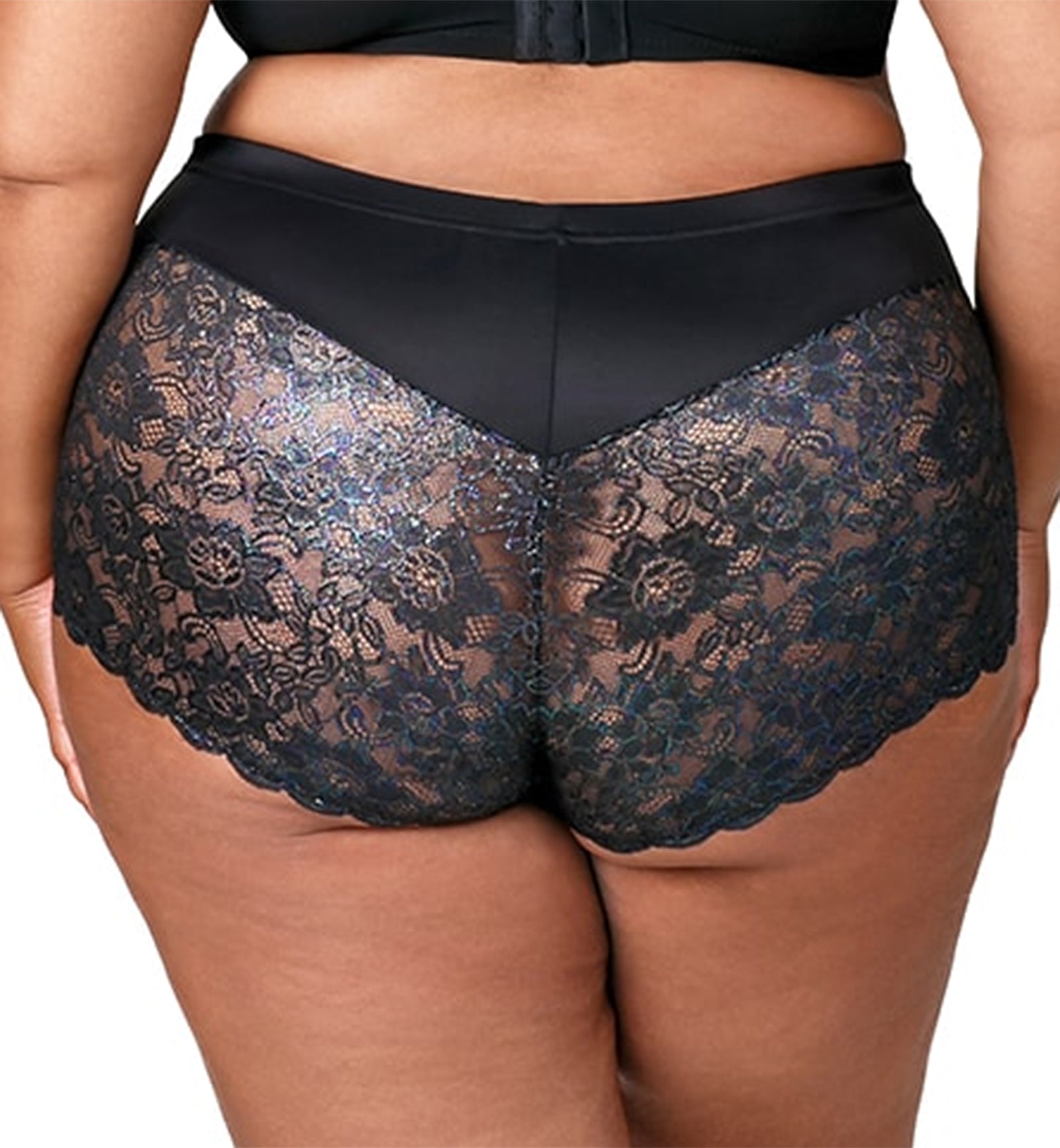 Elila Stretch Lace Cheeky Full Panty (3311),Medium,Mermaid - Mermaid,Medium