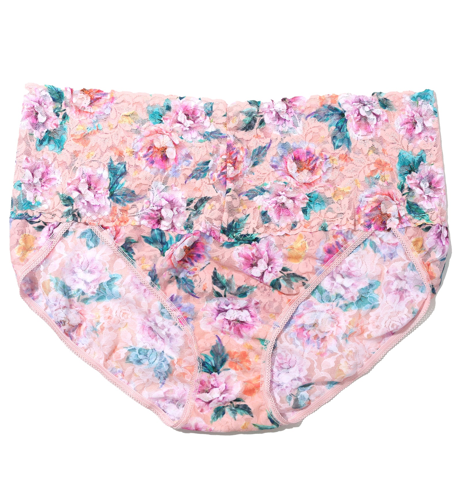 Hanky Panky Plus Size Printed Retro Lace V-Kini (PR9K2124X),1X,Buy Myself Flowers - Buy Myself Flowers,1X