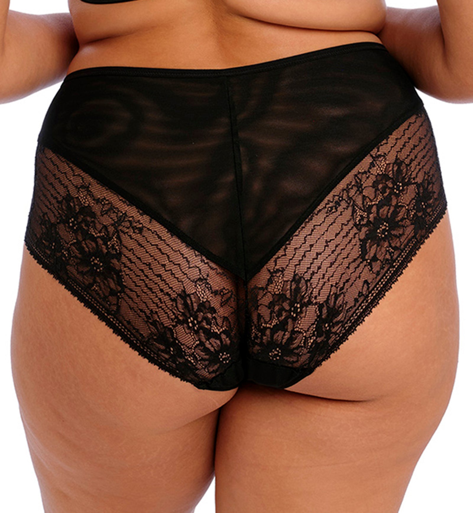 Elomi Kendra Full Brief Panty (301651),Medium,Black - Black,Medium