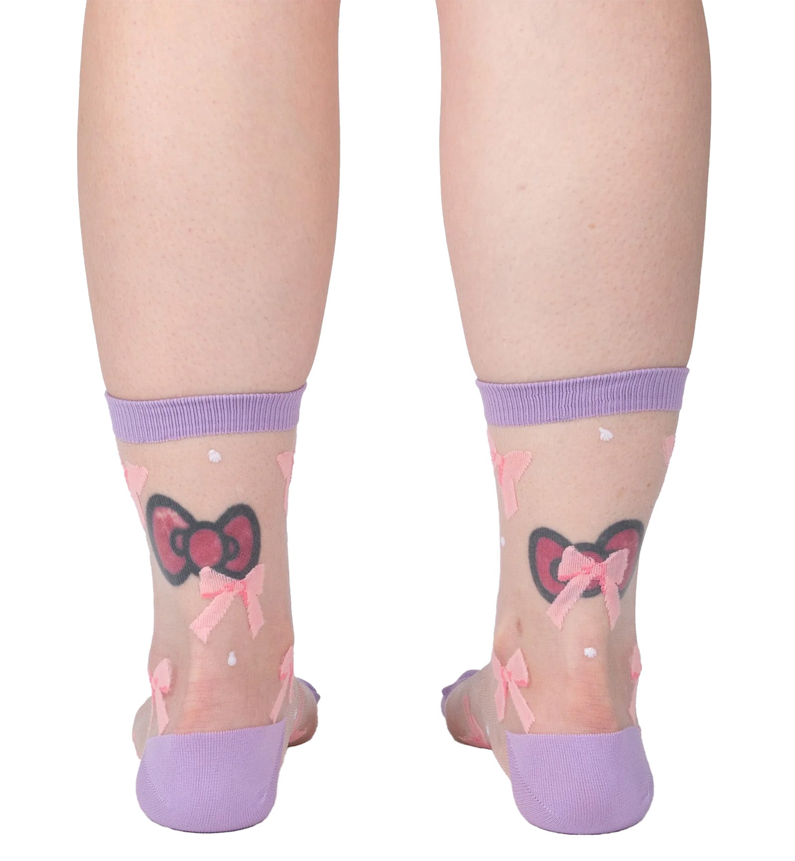 SOCK it to me Sheer Crew Socks (H0009),Wrapped In A Bow - Wrapped In A Bow,One Size