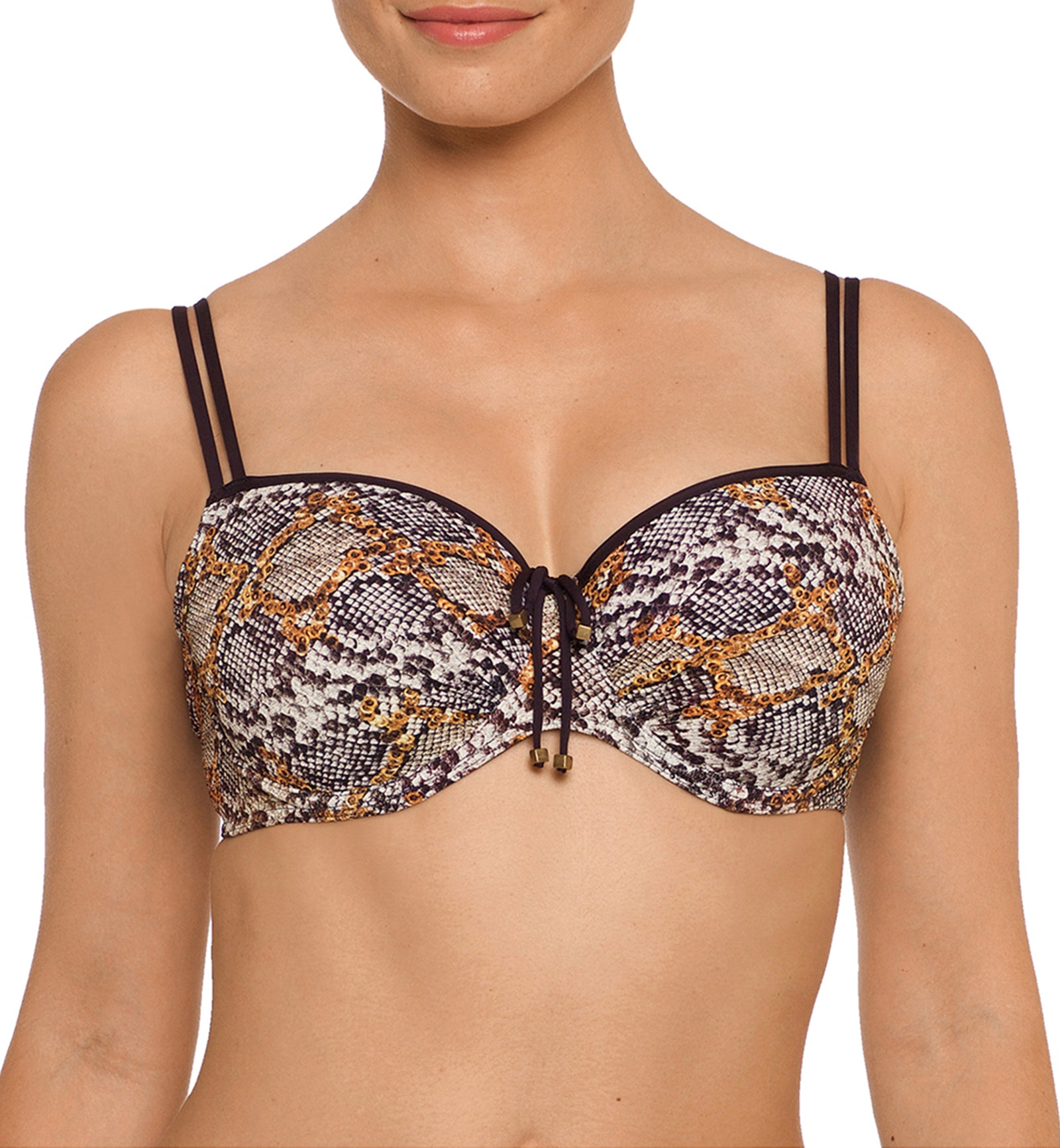 PrimaDonna Karma Padded Balcony Underwire Bikini Top (4004016),34E,Amethyst - Amethyst,34E