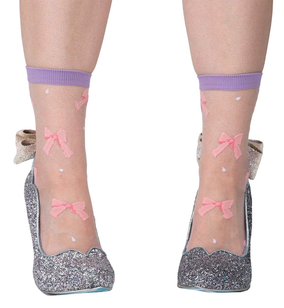 SOCK it to me Sheer Crew Socks (H0009),Wrapped In A Bow - Wrapped In A Bow,One Size